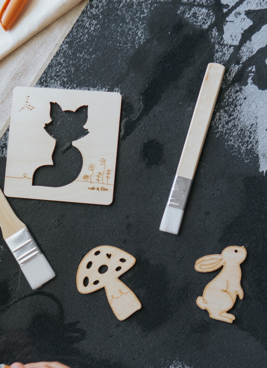 Woodland Stencil + Stamp Set